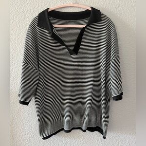 Oversized black and white set